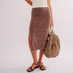 Golden Hour Midi Skirt in French Roast